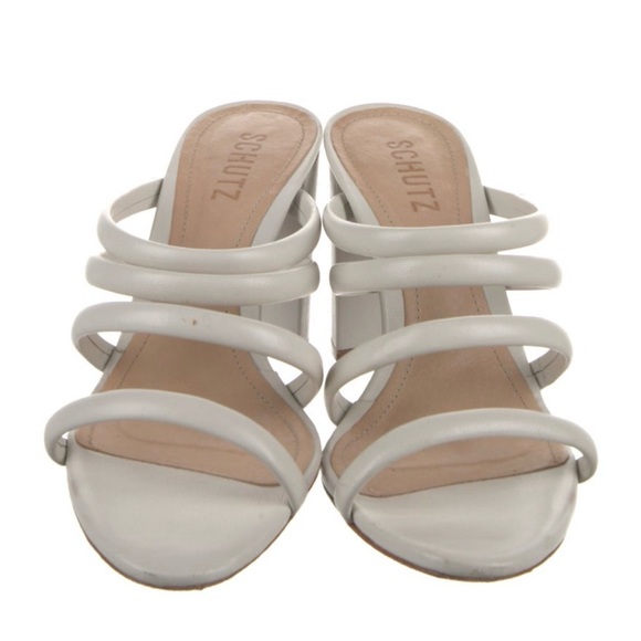 SCHUTZ white block heel sandals - Picture 3 of 5